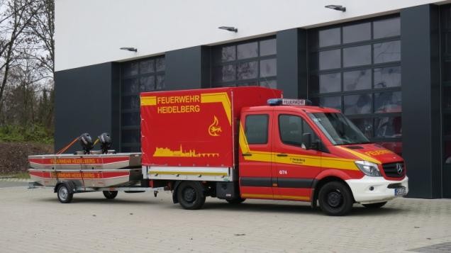 Zugfahrzeug für die Hochwasserboote (Foto: Feuerwehr Heidelberg)