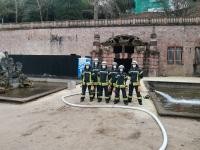 Der Grundlehrgang hat die Teiche erfolgreich befüllt