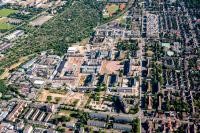 Das ehemalige Mark Twain Village und die Campbell Barracks von oben.