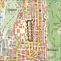 Geltungsbereich des Bebauungsplans Mark Twain Village - Ost-Süd (Grafik: Stadt Heidelberg) Geltungsbereich des Bebauungsplans Mark Twain Village - Ost-Süd (Grafik: Stadt Heidelberg)