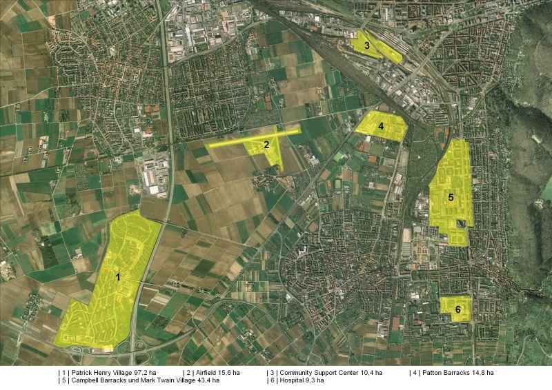 Übersichtskarte Konversionsflächen